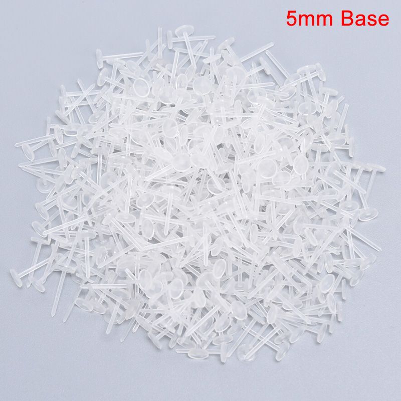 500Pcs/Lot Plastic Blank Flat/Cup Stud Earring Pins Pad Earrings Jewelry Making