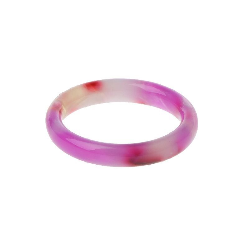 4 Colors Acrylic Tortoise Shell Silm Band Ring Fashion Jewelry US Size 7