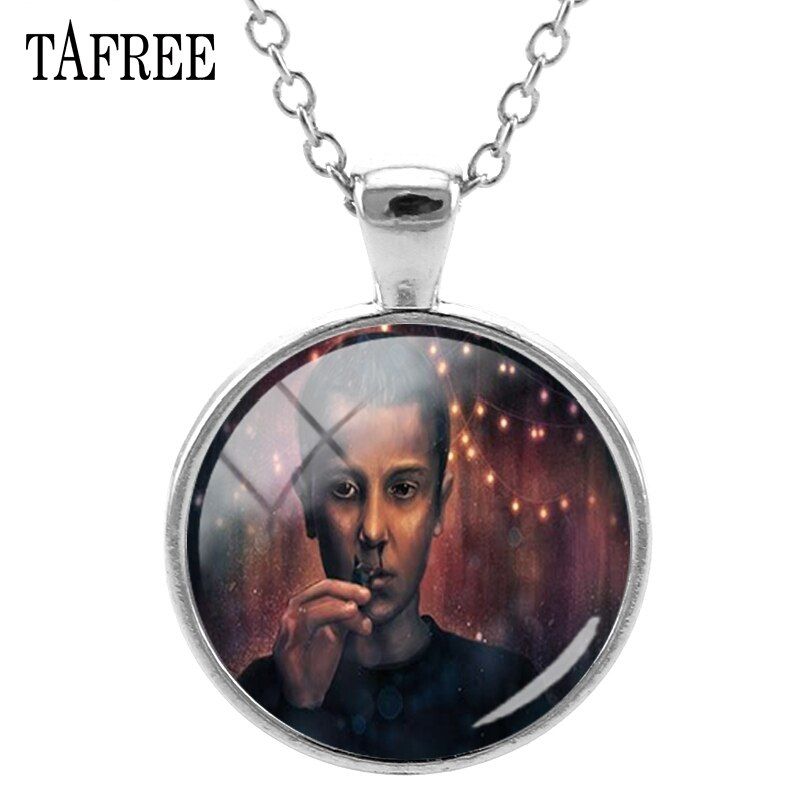 TAFREE Letter Style Stranger Things Pendants Necklaces Silver Color New Fashion Trendy Statement Necklace Men Women Jewlry QF150