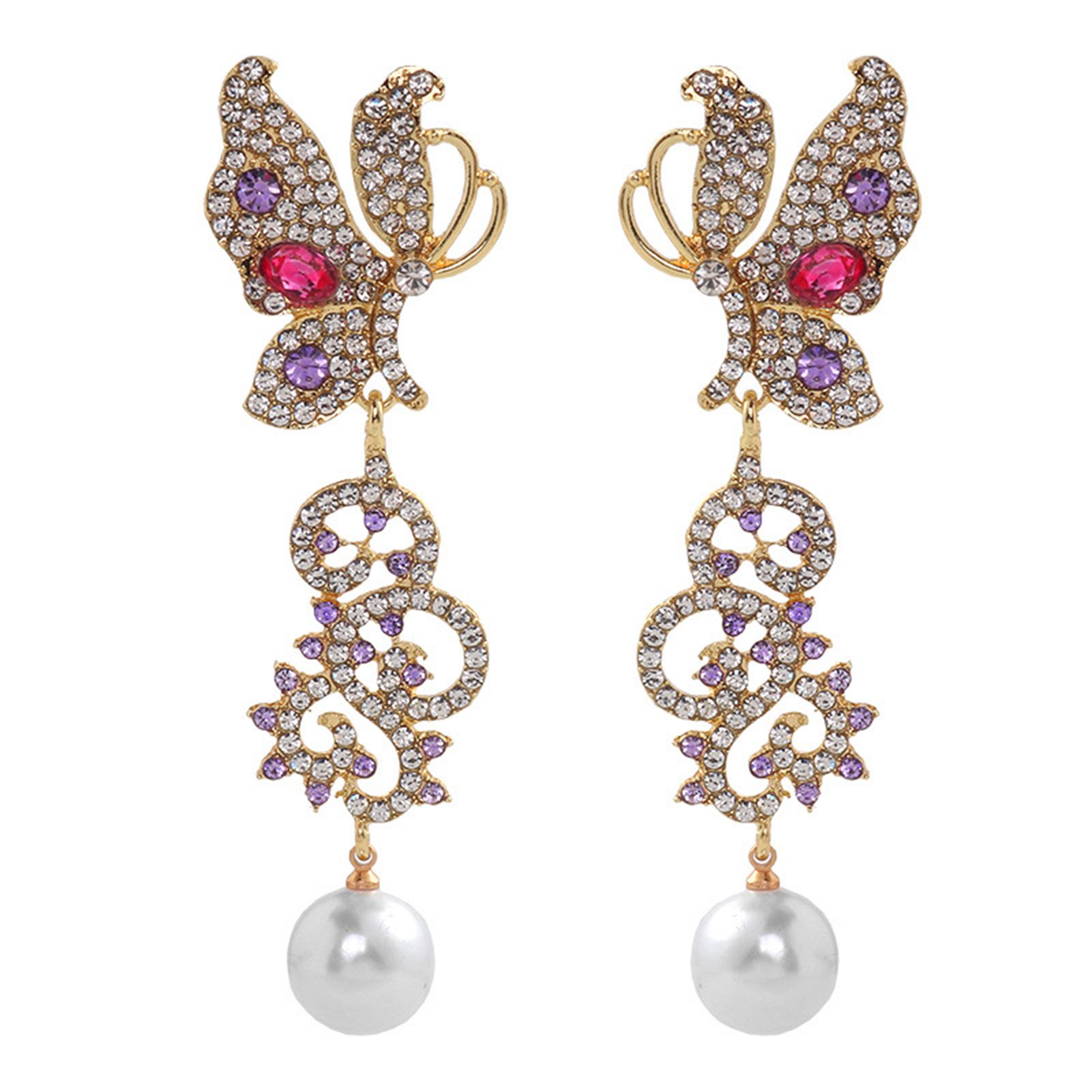 Stud Earrings Faux Pearl Exaggerated Bright Luster Stud Earrings