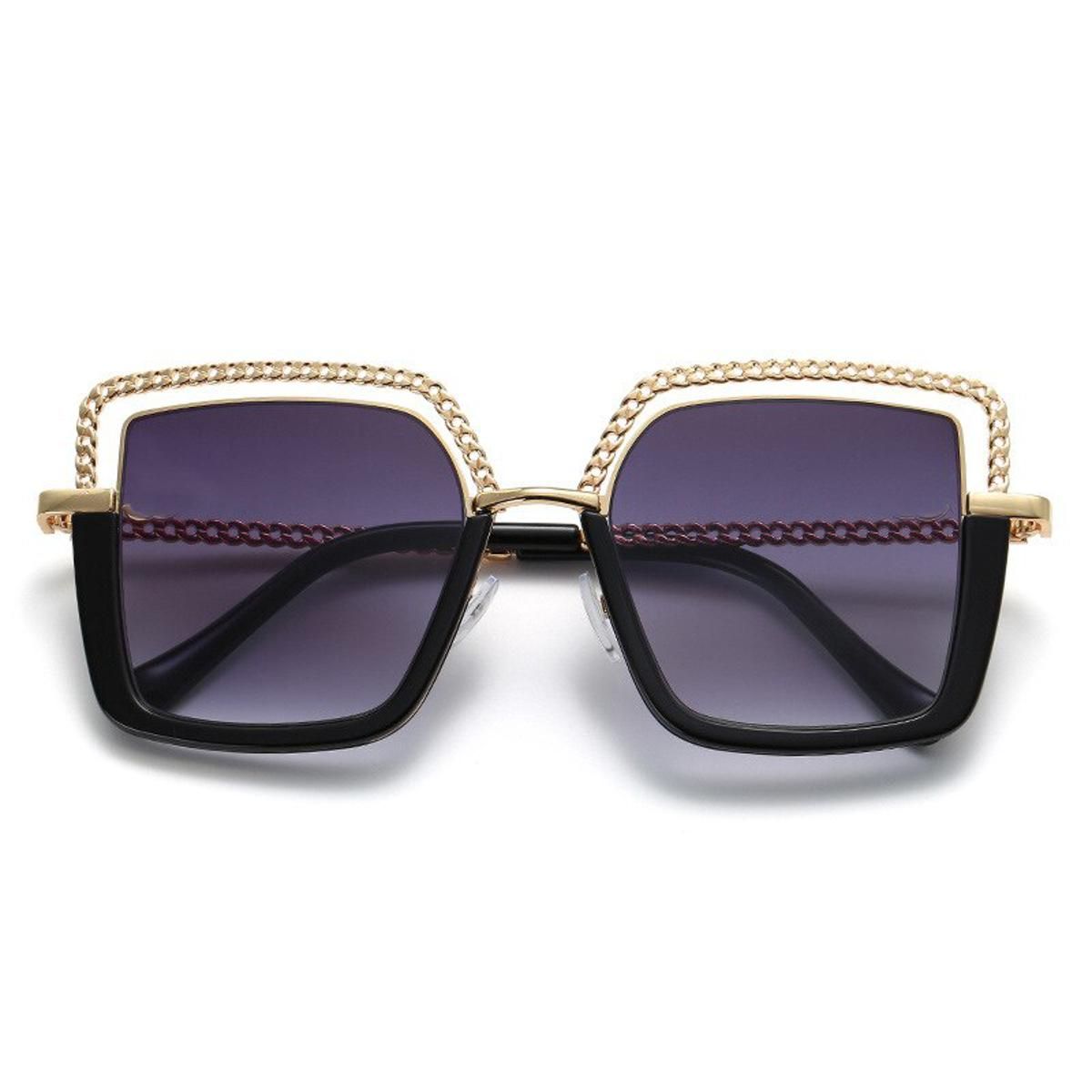 1Luxury Square Sunglasses Women 2020 Fashion Metal Half Frame Sun Glasses Brand Design Female Shades Trending Eyeglasses UV400