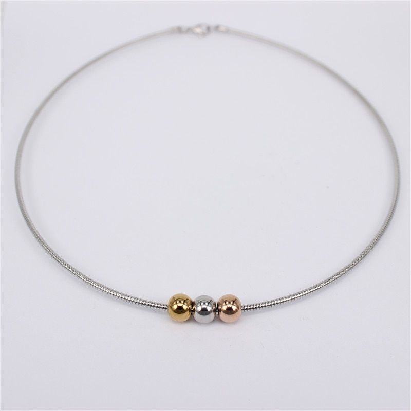 MGUB collar 6 style selection Stainless steel Activity smooth beads Cute woman present Special sale(null)