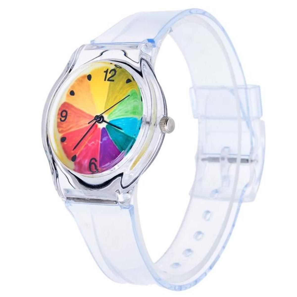 Students rainbow Watches Kid Girls silica gel Wristwatch Children Quartz Watch Cute Clock Montre Enfant 8.22