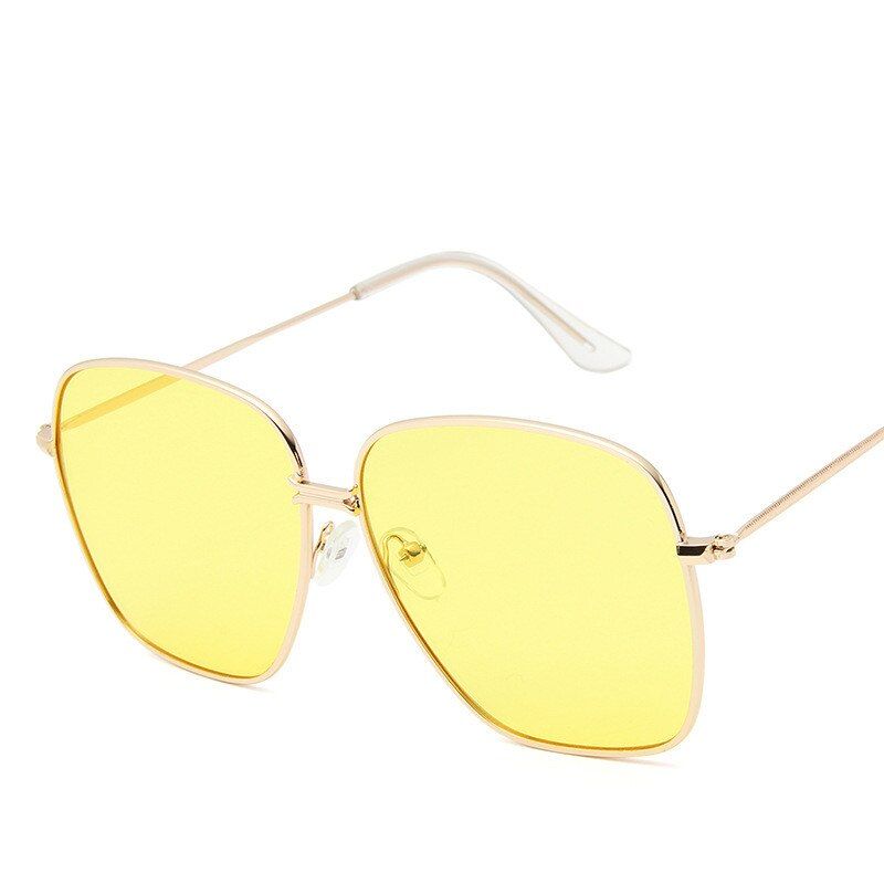 GoldYellowYoovos 2019 Square Sunglasses Women Large Frame Luxury Brand Gradient Sun Glasses Men Party Gafas De Sol De Los Hombres UV400
