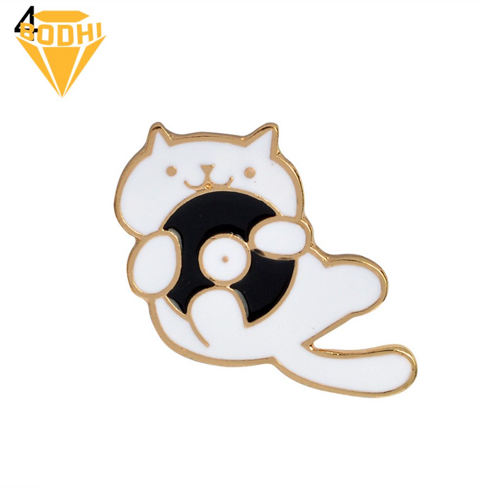 Cute Rabbit Cat Metal Enamel Brooch Pin Badge Jeans Clothes Bags Decoration