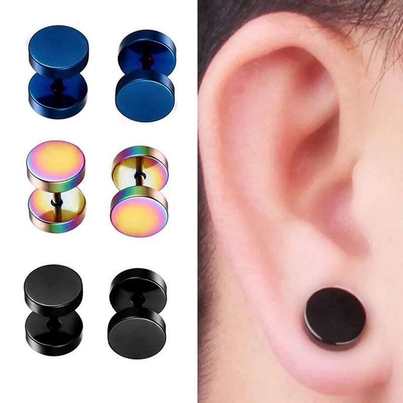 New Design Simple Dumbbell Earrings 6 Pcs