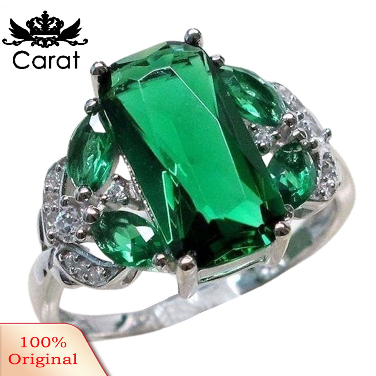 Finger Ring Romantic Faux Gem Rhinestone Wedding Band