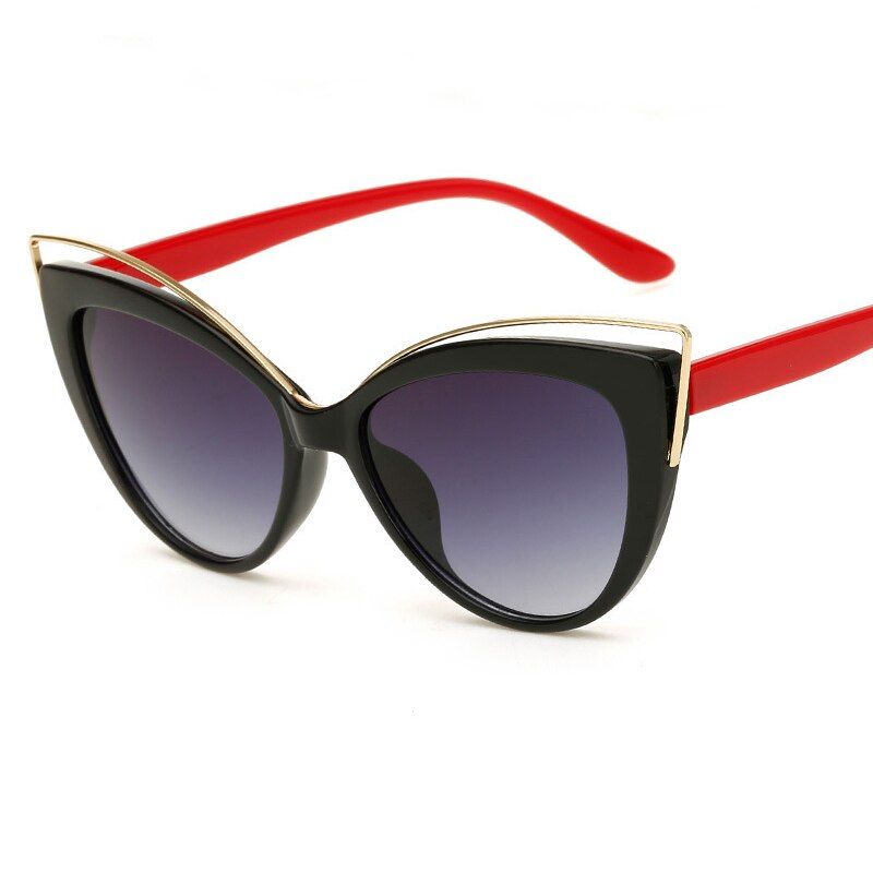 C5Red GraySexy Cat Eye Sunglasses Women Men 2020 Elegant Curve Design Oversized Sun Glasses Shades Eyewear Cat Eye Cheap Zonnebril Dames