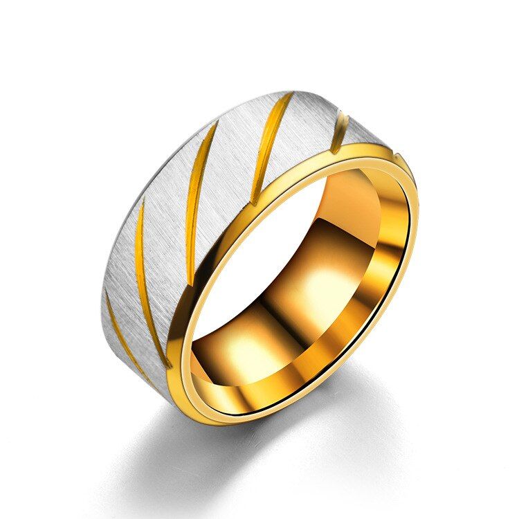 Men's Titanium Steel Ring Mirror Polishing Jewelry Anniversary Engagement Wedding Promise Ring Valentine's Day Gift
