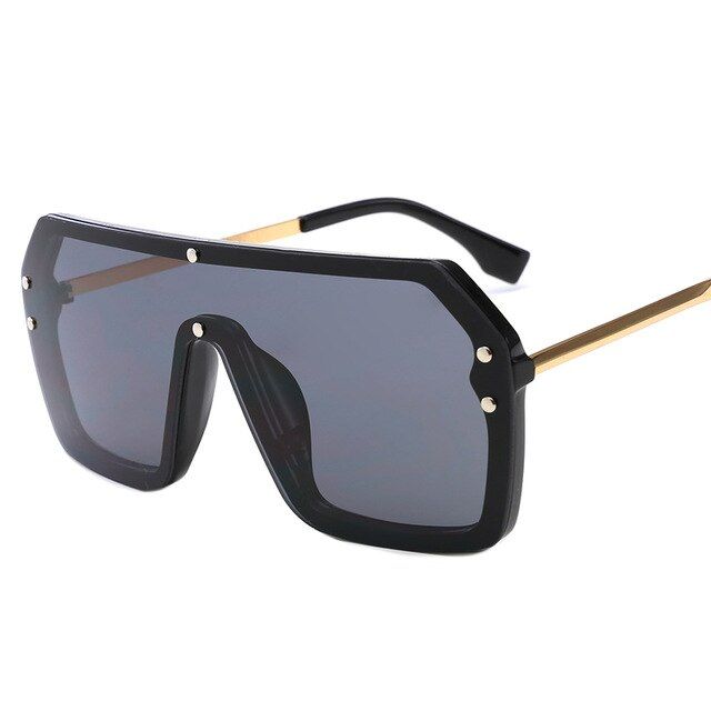 GrayThe Latest F Letter Sunglasses Ladies Oversized Gradient Sunglasses Retro Sunglasses Female Luxury Designer UV400 Sunglasses