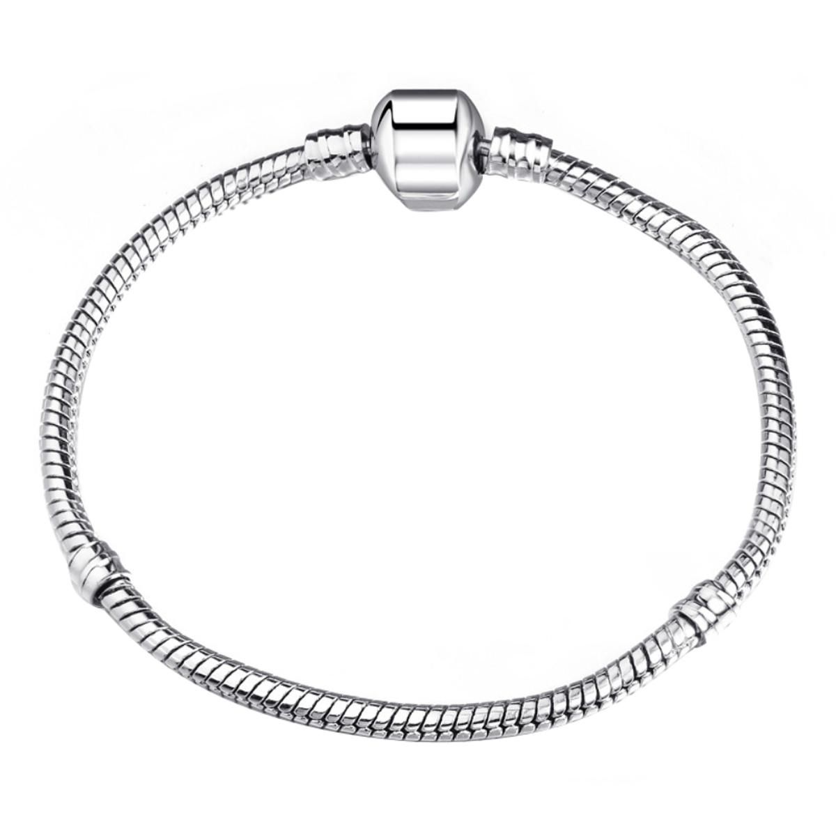 Fashion Women Simple Beaded Snake Chain Charm Bracelet DIY Wrist Jewelry Gift