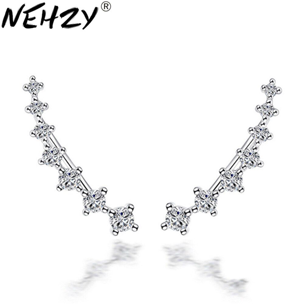 Fashion jewelry female stud Earrings four claw seven ear studs female jewelry  cute sweet