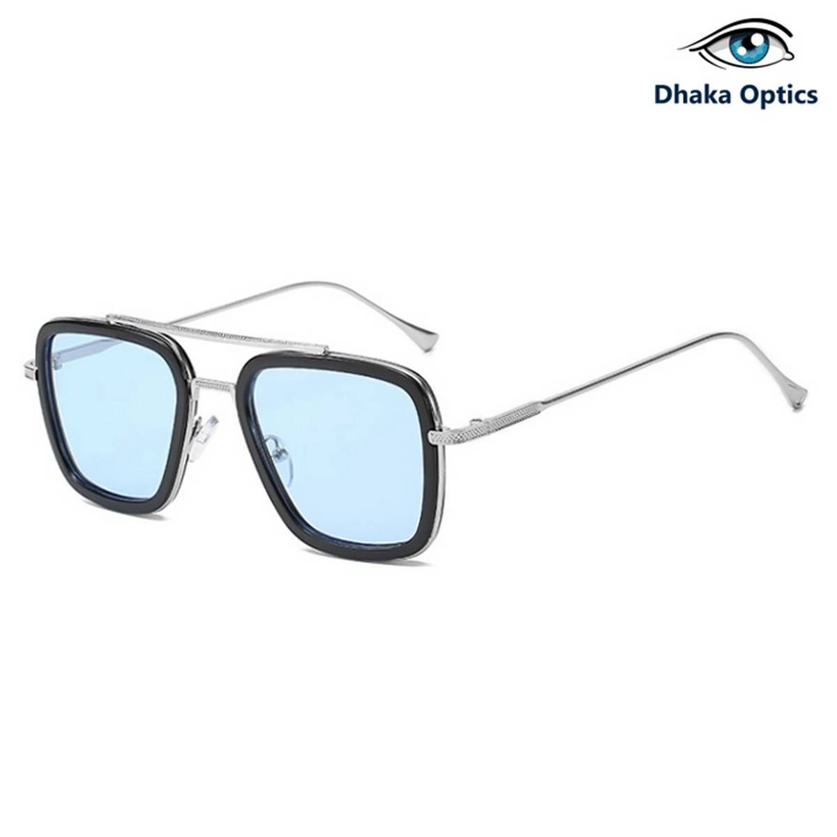Blue Lens Silver Frame Iron Man Sunglasses DO38