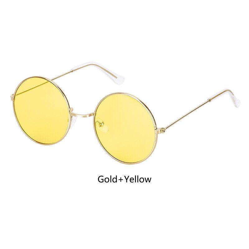 C5WUE 2019 Retro Round Pink Sunglasses Women Brand Designer Sun Glasses For Women Alloy Mirror Female Oculos De Sol