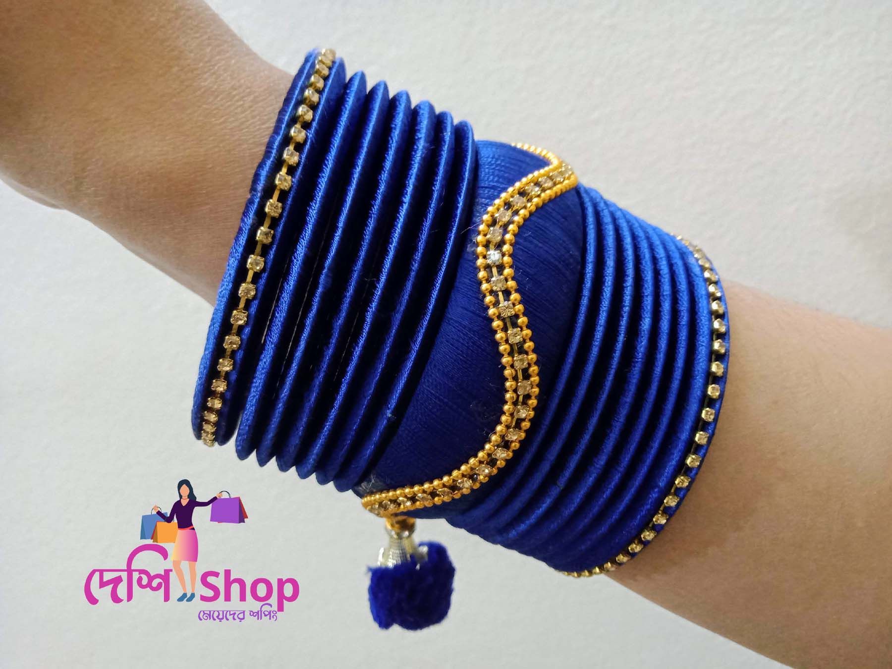 Silk thread reshmi bangle Churi bracelets  for women and girls fashion