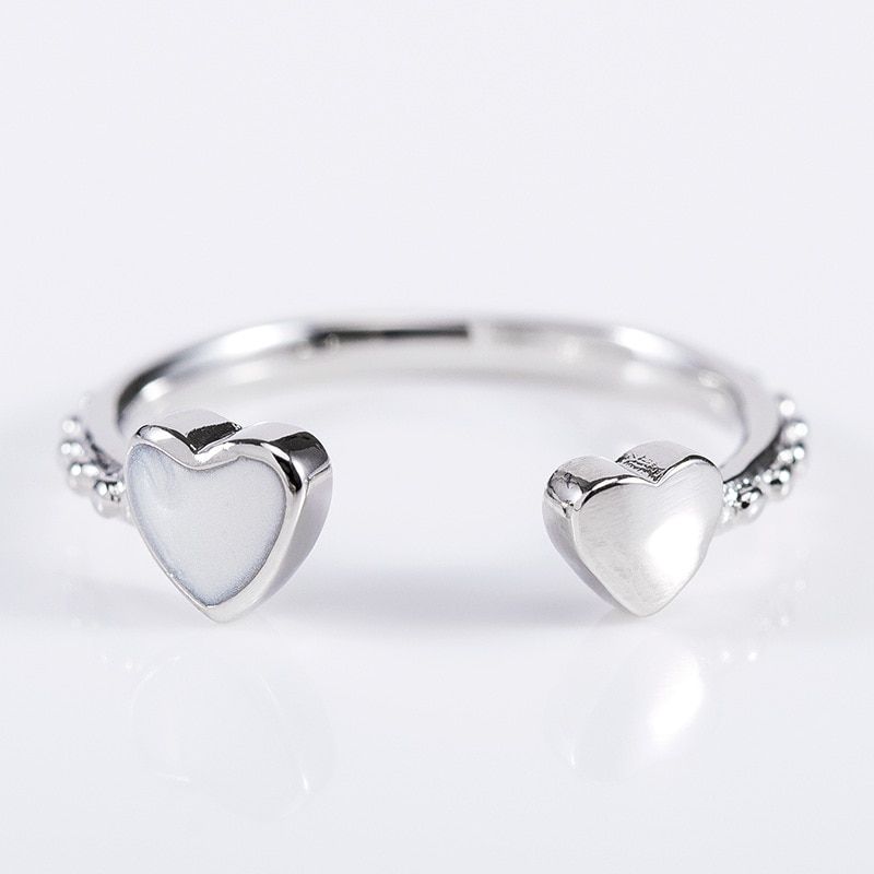 Fashion Jewelry 925 Silver Crystal Swarovskis simple wild little love opening Ring Fit Women and Women Mother's Day