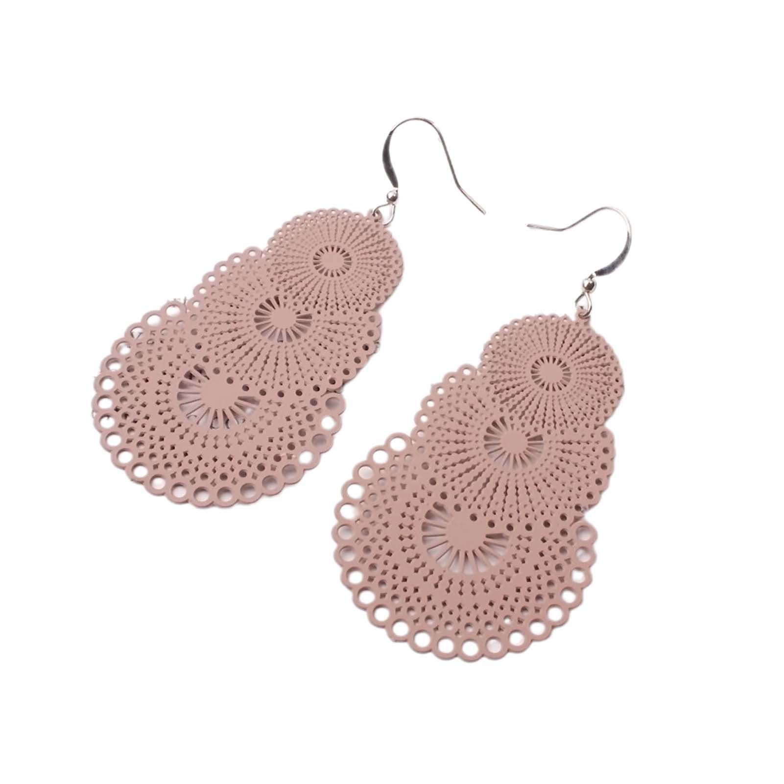Lady Dangle Earrings Solid Color Eye-catching Women Earrings