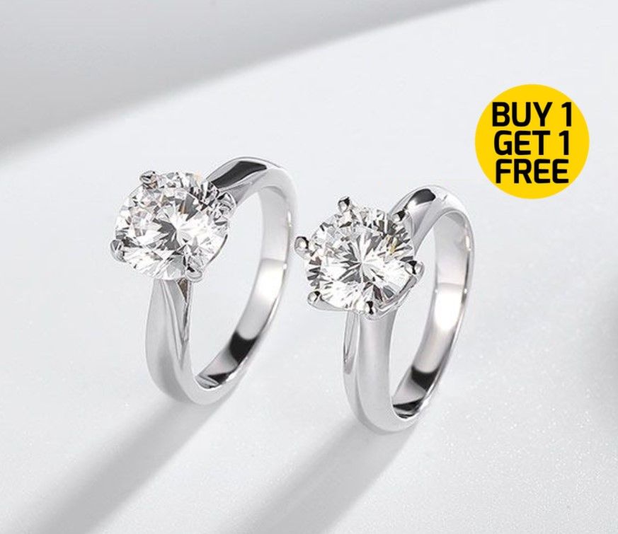 Sterling Silver Destine Ring (Adjustable), Buy One Get One free