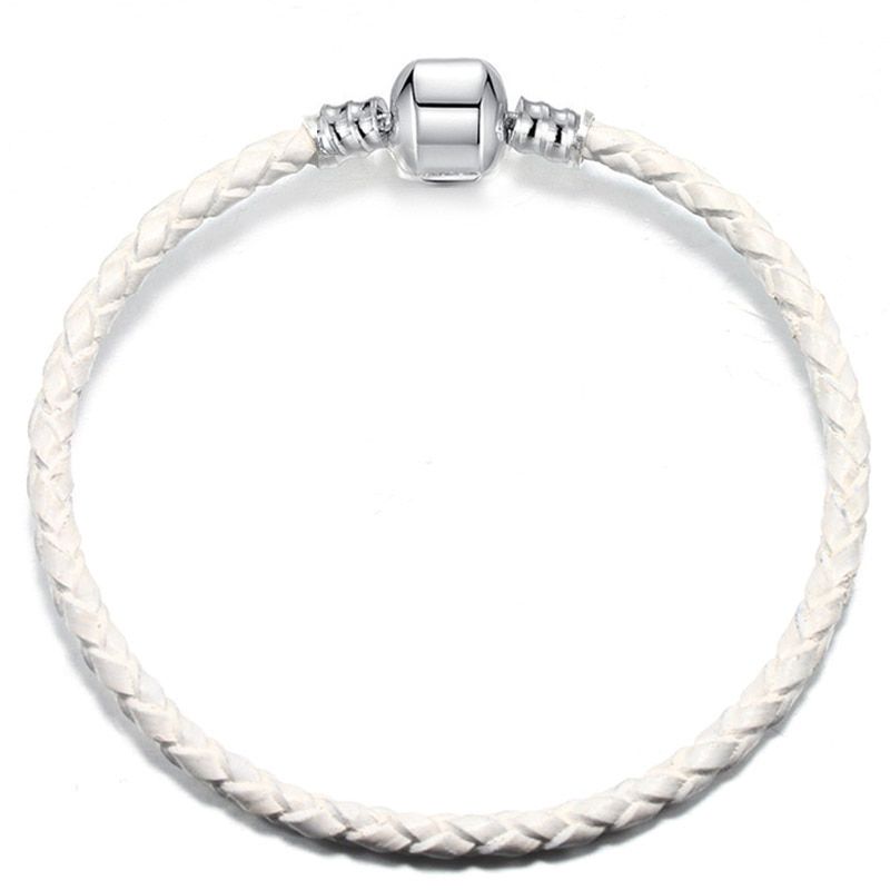 Leather Charms Bracelet  Fashion Bangle Single circle bracelet for men and women Fit  European Charm Bracelet For Women