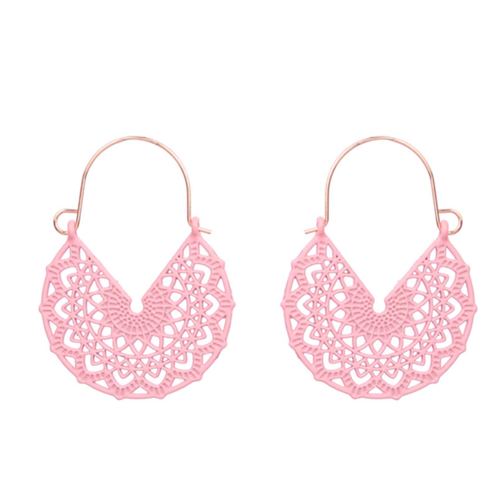 Drop Earrings Color Spray Paint Vintage Geometric Drop Earrings