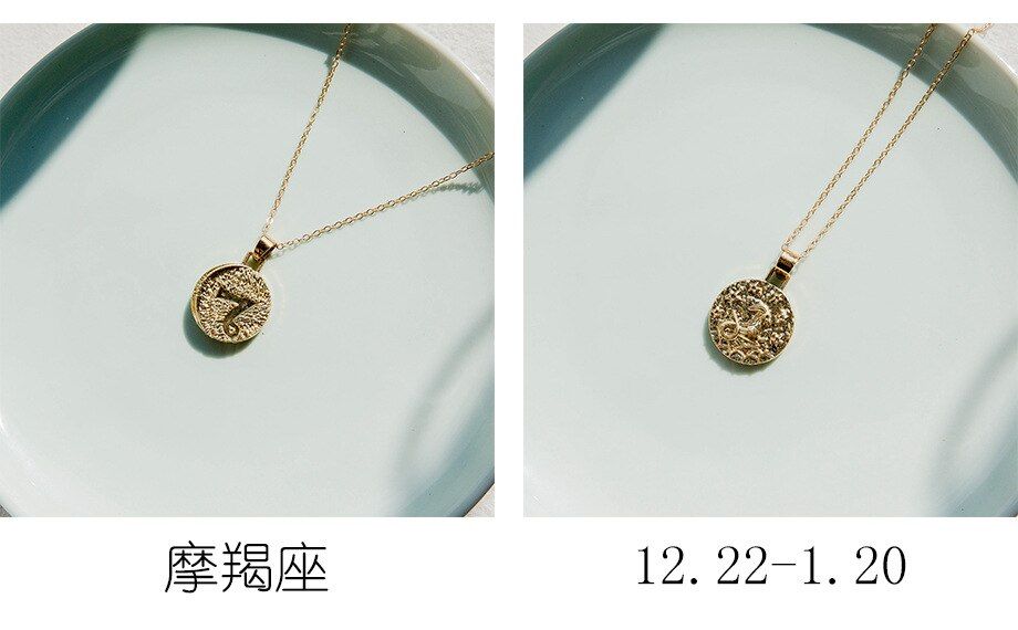 1 PCS Zodiac Sign Necklace 12 Constellation Necklaces Celestial Keepsake Jewelry Virgo Taurus Leo Gemini Bijoux Femme Fashion