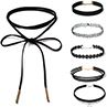 6Pcs/Set Choker Women Rope Hollow Flower Collar Chain Pendant Neckles Jewelry