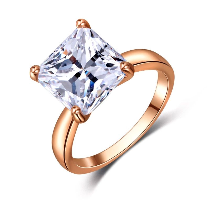 Wedding Engagement Ring Luxury Crystal Ring for Women AAA White Cubic Zirconia Ring 2021 Trend Female Lovddee Jewelry