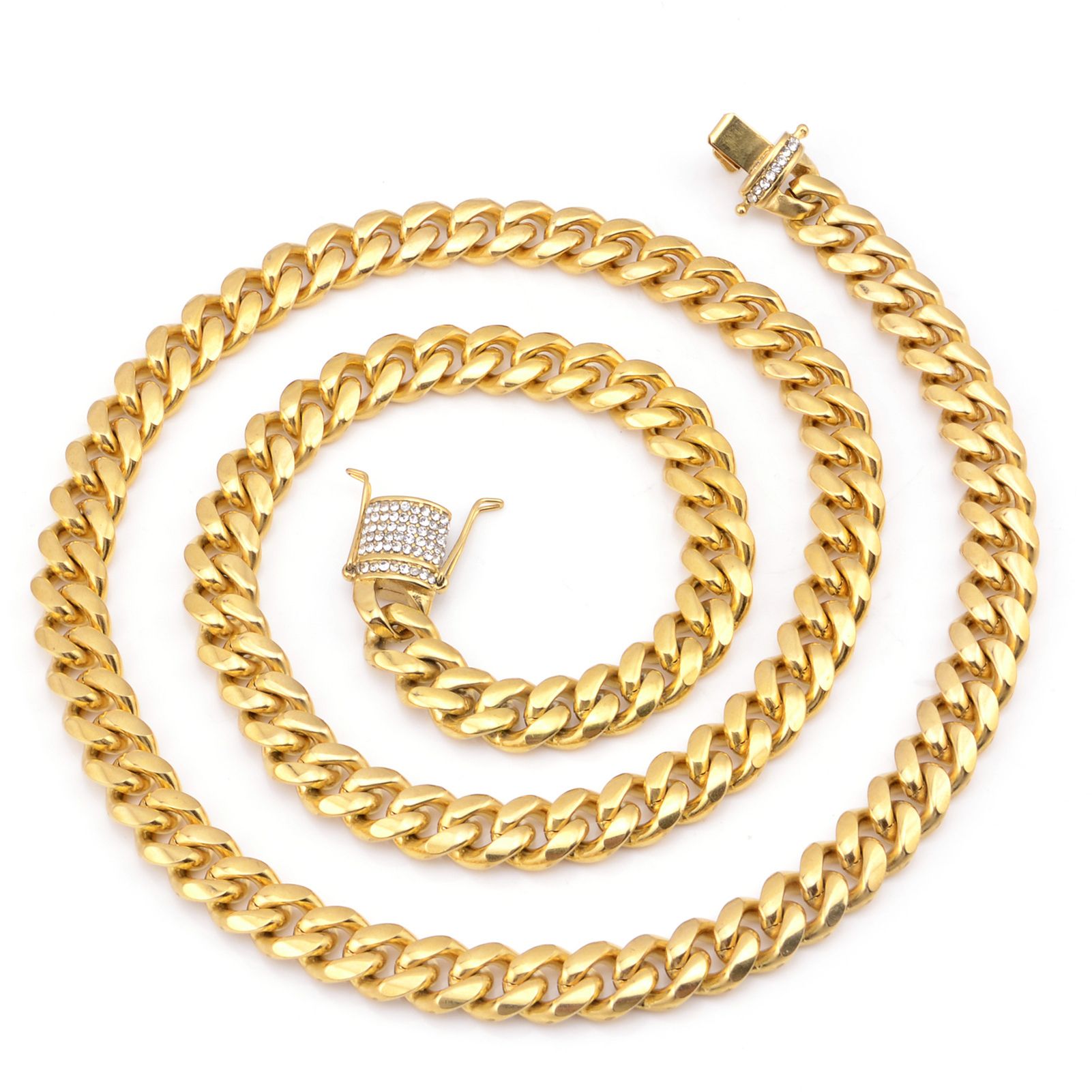 Necklace Rhinestone Inlaid Exquisite Accessories Fashion Unisex Clavicle Chain for Party
