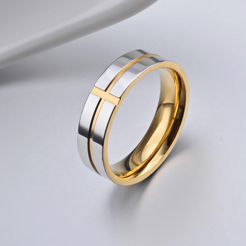 316L stainless steel cross fashion style men and women fashion words retro ring jewelry couple fashion jewelry