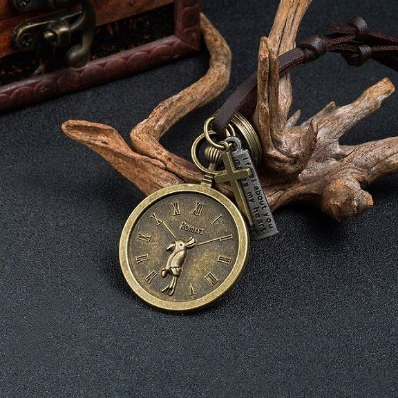 WLP men necklaces High Quality Fashion Long Necklace Leather Sweater Chain Robot For Women Men Pendant Necklace Jewelry