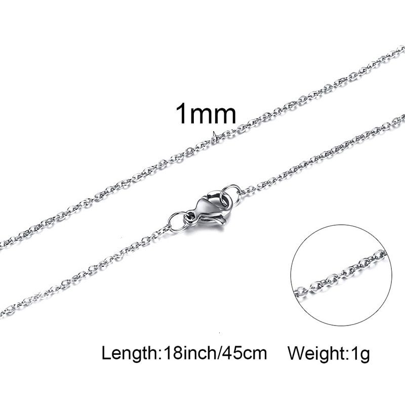 Vnox Basic Chain Necklaces for Never Fade Tone Stainless Steel Rolo Box Snake Chains Necklace 18-24 inch