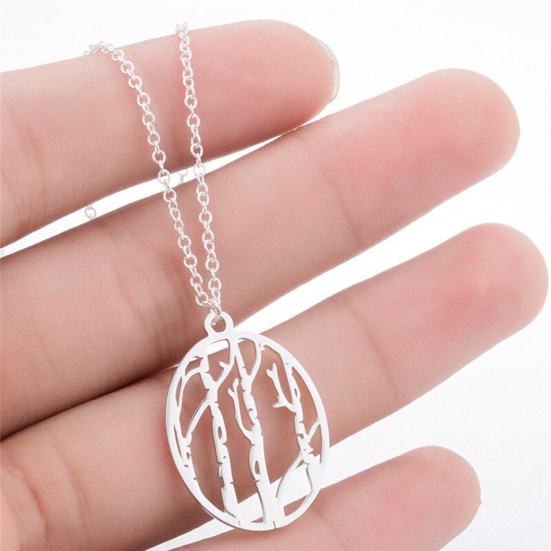 Jisensp Stainless Steel Horseshoe Necklace Women Punk Jewelry Cute Tail Bear Rabbit Pendant Necklaces Choker collier femme 2019