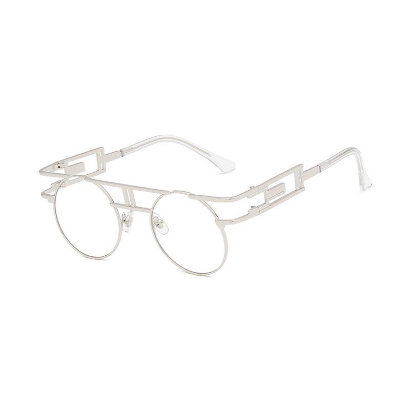Fashion Round Steampunk Men Sunglasses Women Metal Frame Retro Gothic Design Sun glasses Vintage Shades Stylish Oculos De Sol