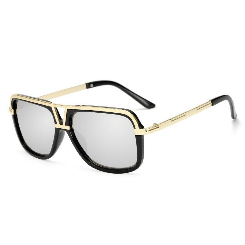 Oversized Men 2017 Sunglasses Women Flat Top Sun Glasses Square Male retro de sol female sunglasses for men women-KP18002 C6 -As shown