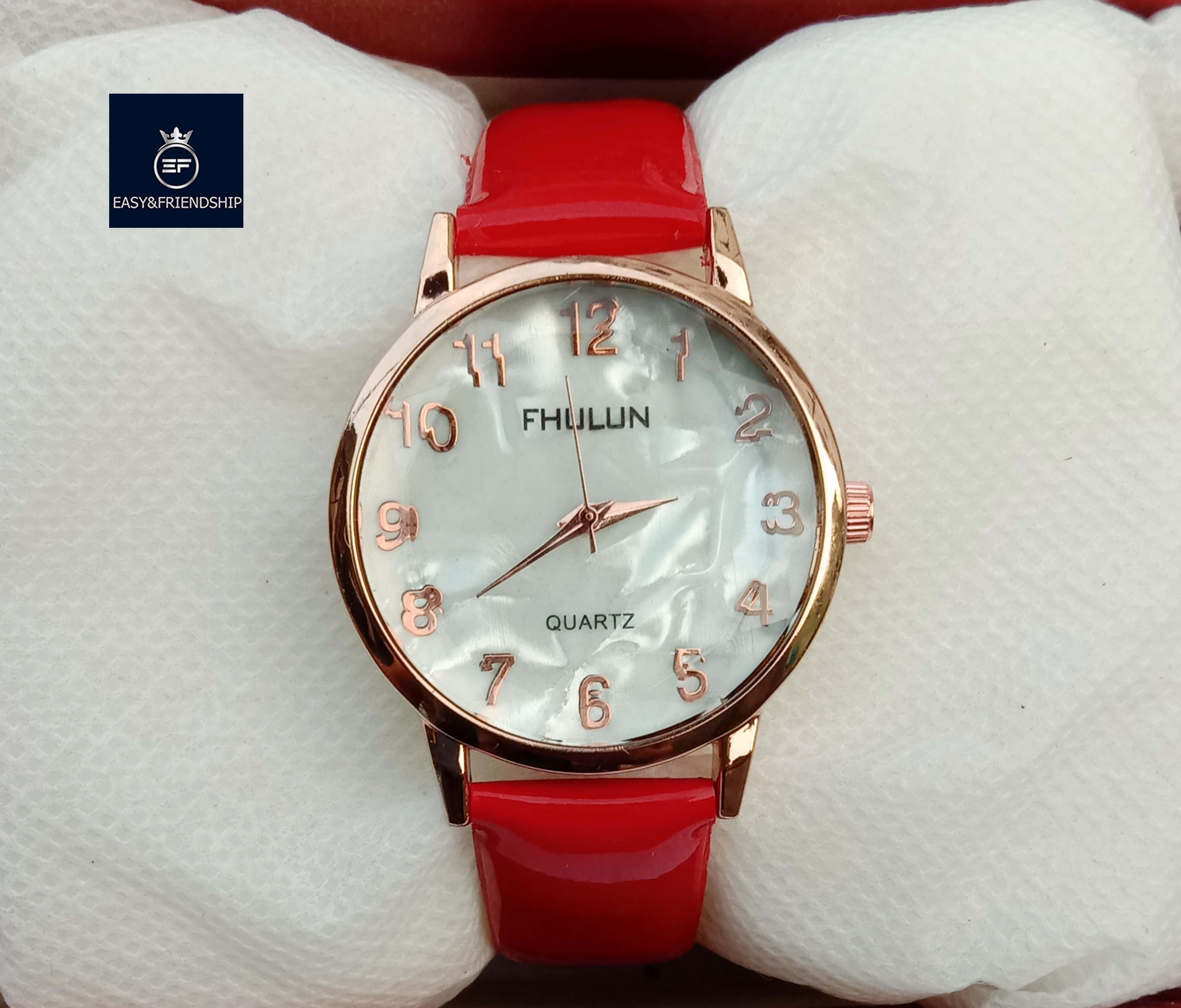 Ladies Fashionable Artificial Leather Analog Watch for Women