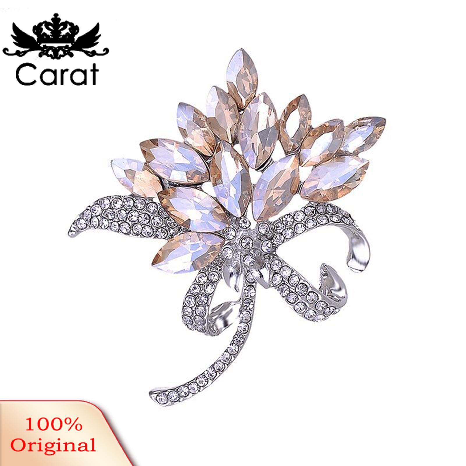 Carat Brooch Sparkling Floral Cubic zirconia Brooch
