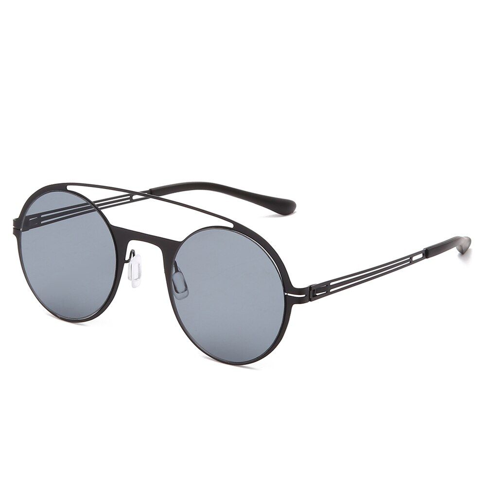 GreySmall Round Sunglasses Women Famous Brand Designer Vintage Sun Glasses Female Retro Personality Metal Steampunk Driving Glasses
