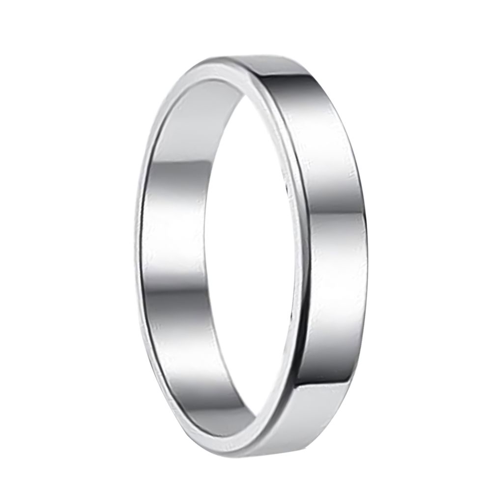 Minimalist Men Women Smooth Band Ring Wedding Engagement Party Jewelry Gift