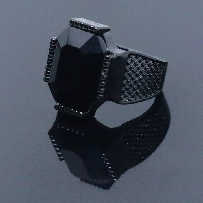 Black Stainless Steel Men's Finger Ring