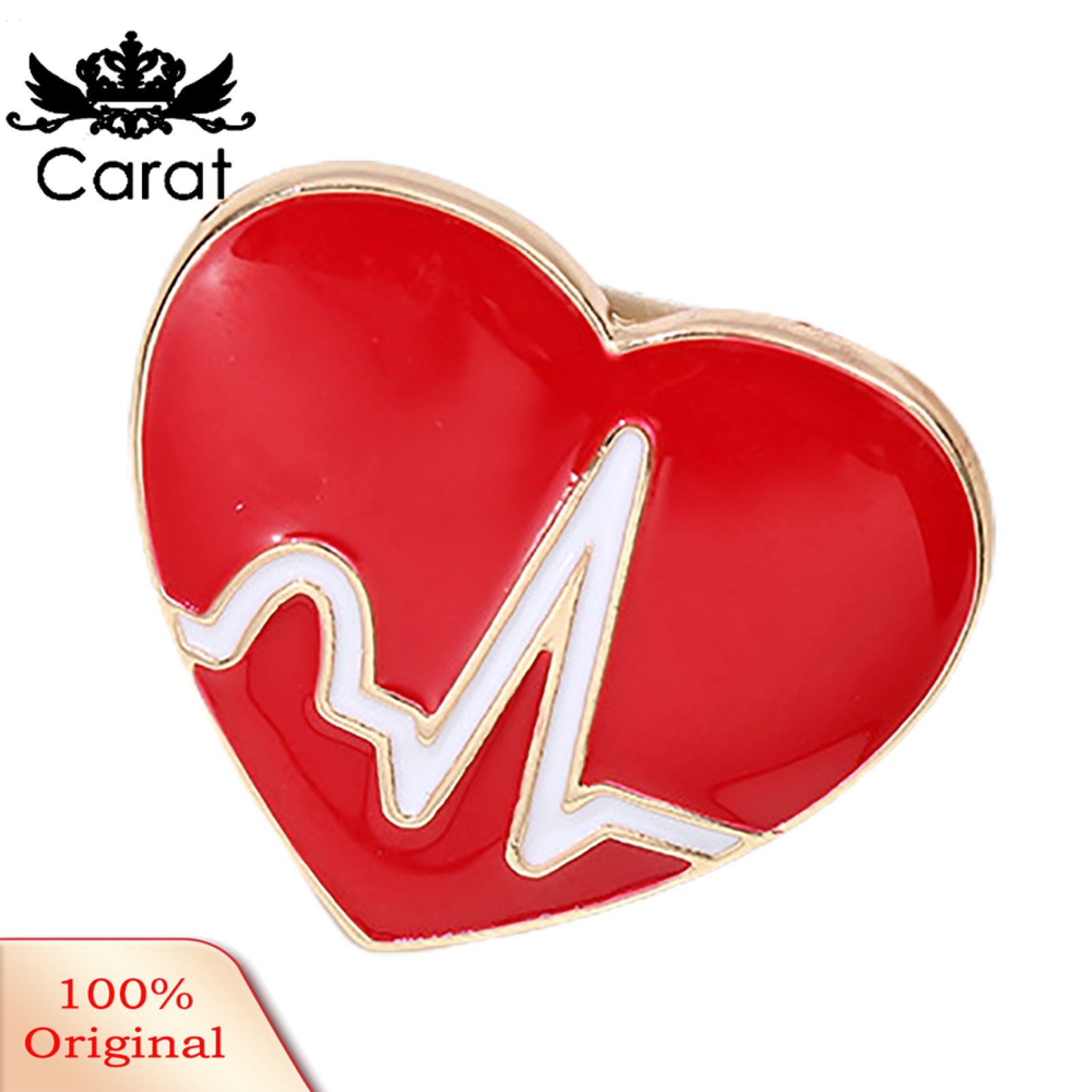Carat Exquisite Doctor Nurse Stethoscope Pattern Collar Brooch Lapel Pin Clothing Decoration