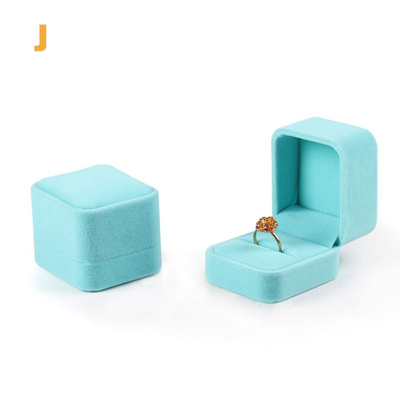 Velvet Jewelry Box Ring Holder Gift Packaging Marriage Storage Organizer Display