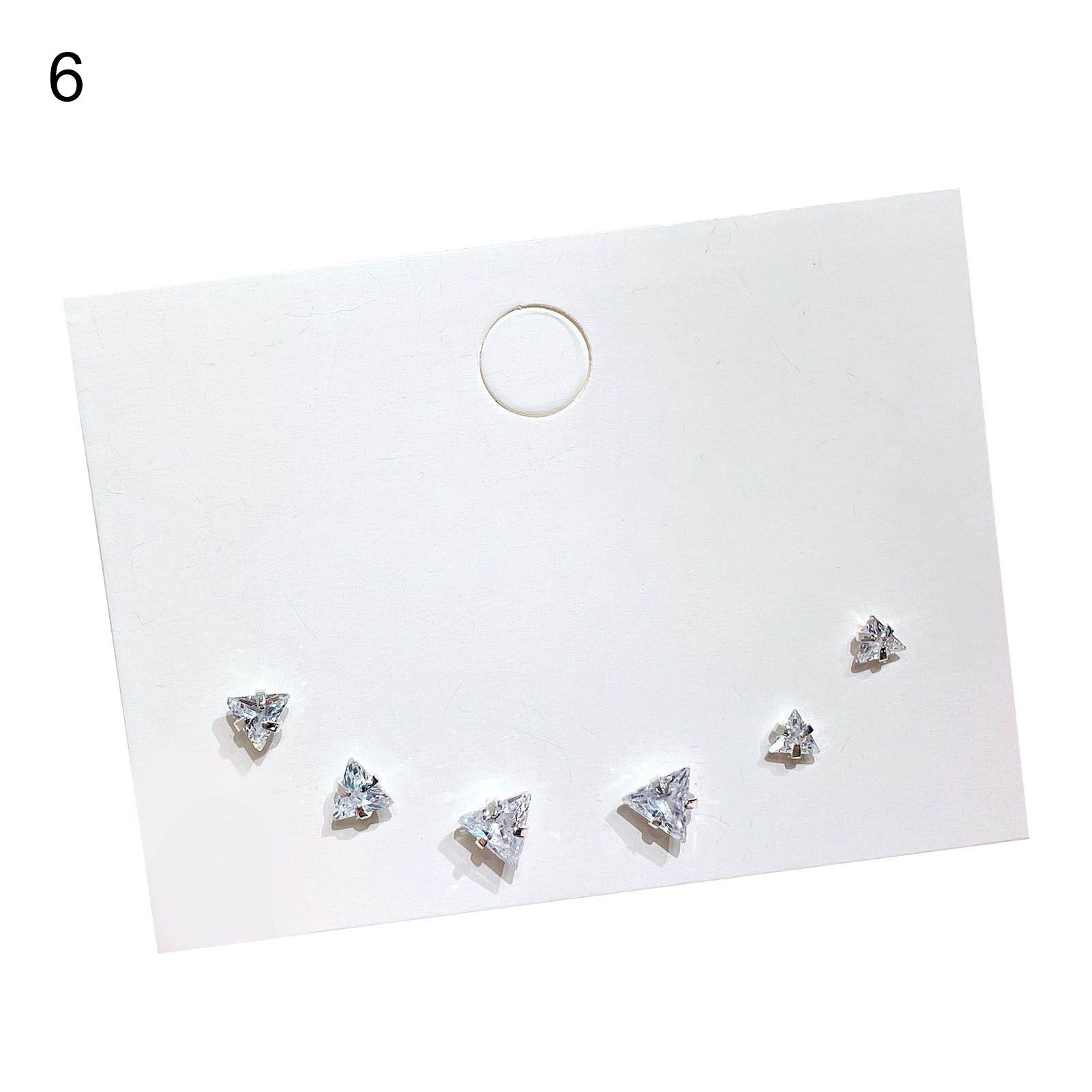 Stud Earrings Shiny Square Round Earrings