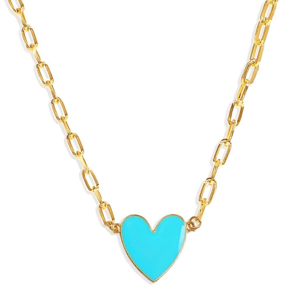 Best lady New Bohemian Glass Crystal Letter Heart Lips Choker Necklace Pendants Women Layer Elegant Wedding Statement Necklace
