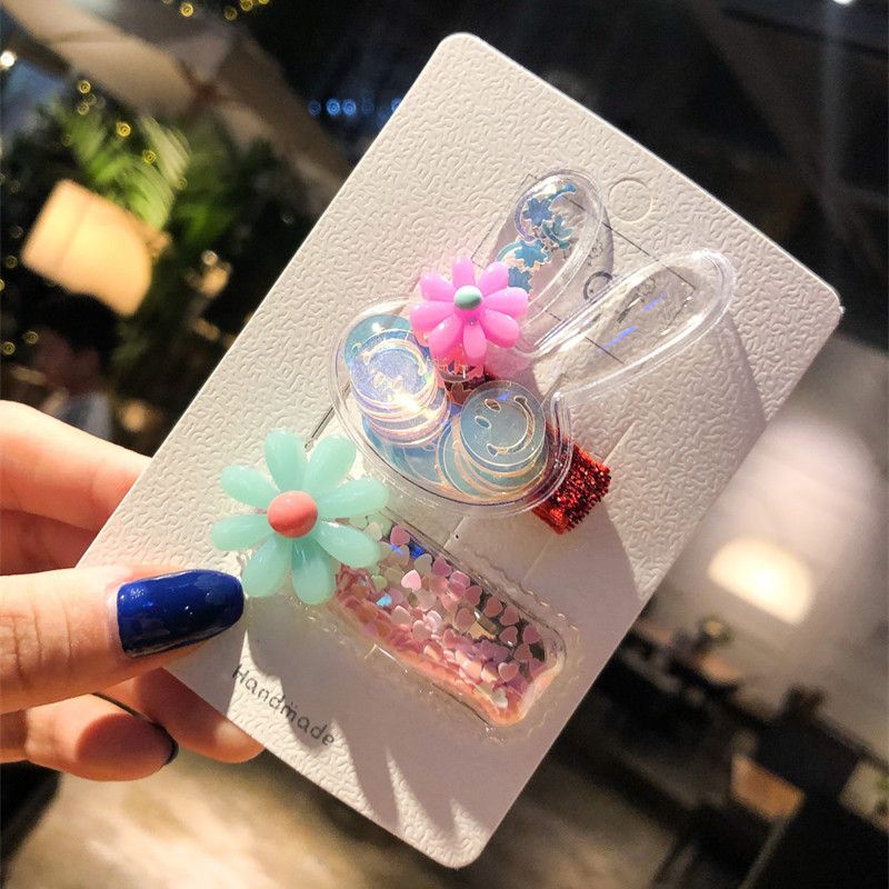 2021 2Pcs BB Hair Clip Rainbow Hairgrip Sequin Hair Clips Hair Pins for Women Girls Hair Accessories