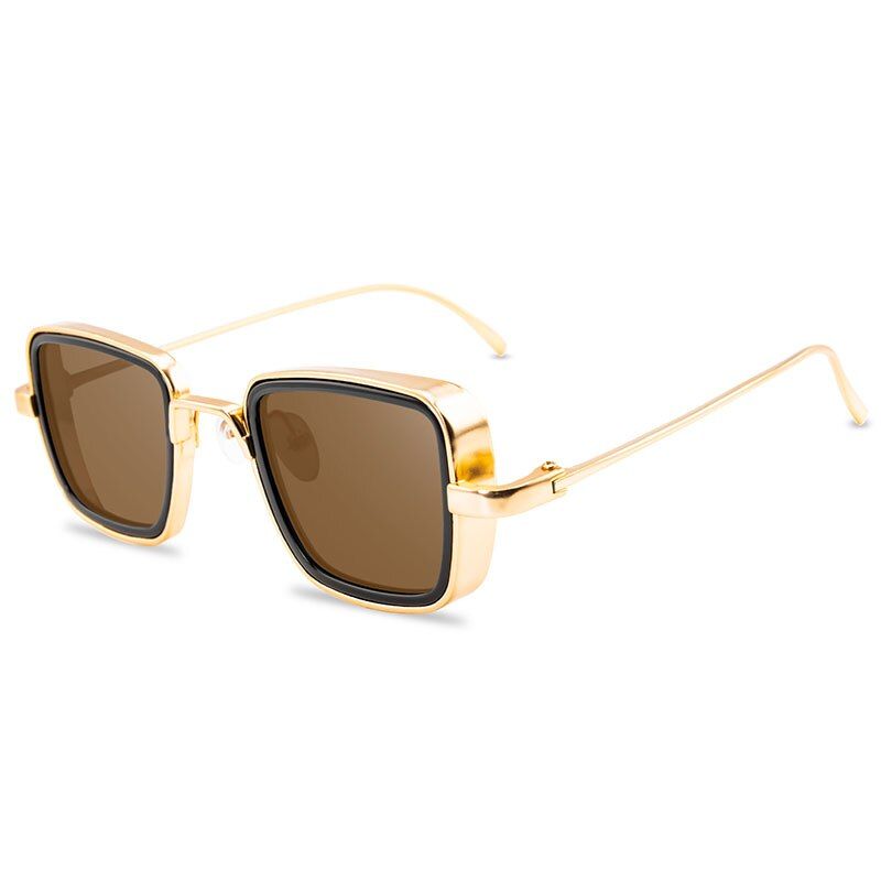 Fashion Steampunk Sunglasses Brand Design Men Women Vintage Square Metal Punk Sun glasses UV400 Shades Eyewear