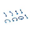 8Pcsxed Style Lip Tongue Eyebrow Nose Ring Barbell Body Piercing Jewelry