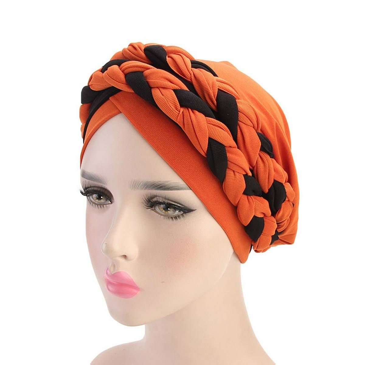 Bohemia Style Women Turban Hat Fashion Braid Knot  Lady Head Scarf Hijab Muslim Inner Hijab for Women Hair Accessories Hair Loss