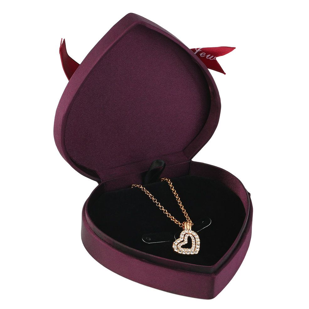 Exquisite Silver/Golden Plated Heart/Round Pendant Necklace Jewelry Gift