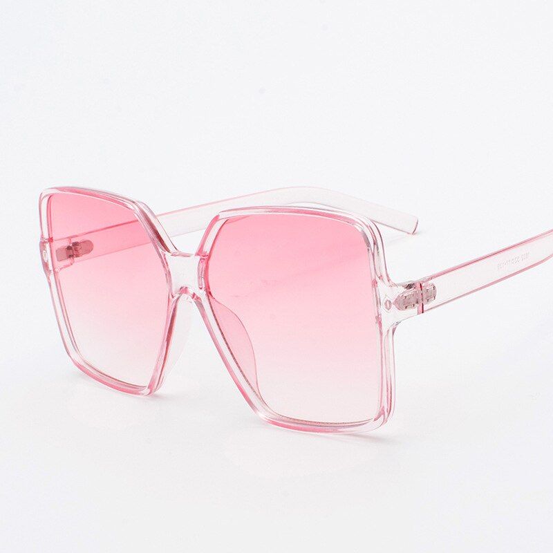 Pink PinkFashion Brand Design Oversized Sunglasses Women Vintage Classic Big Frame Square Gradient Sun Glasses For Female Oculos de sol
