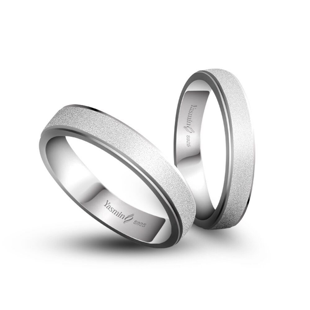 Simple marriage engagement ring Solid 925 silver couple ring Woman or man single ring.Wholesale sterling silver jewelry